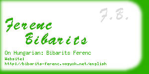 ferenc bibarits business card